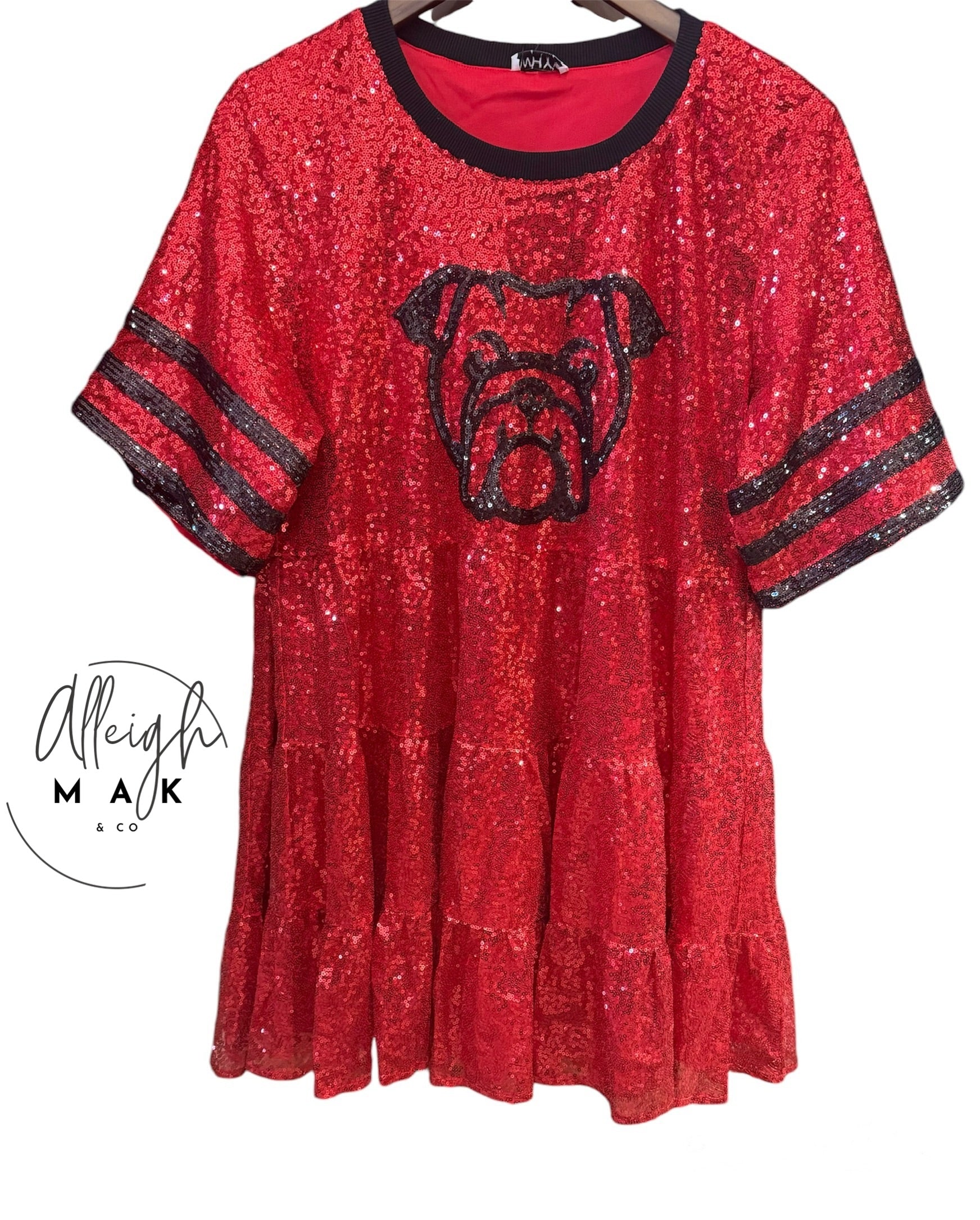 UGA Bulldog Sequin Baby Doll Dress – Alleigh Mak & Co