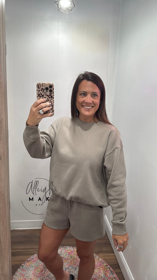 Scuba Long Sleeve Sweatshirt & Shorts Set