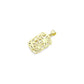 Baguette CZ Flower Rectangle Charm Pendant