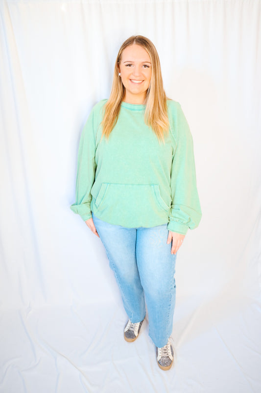 Mineral Washed Terry Pullover