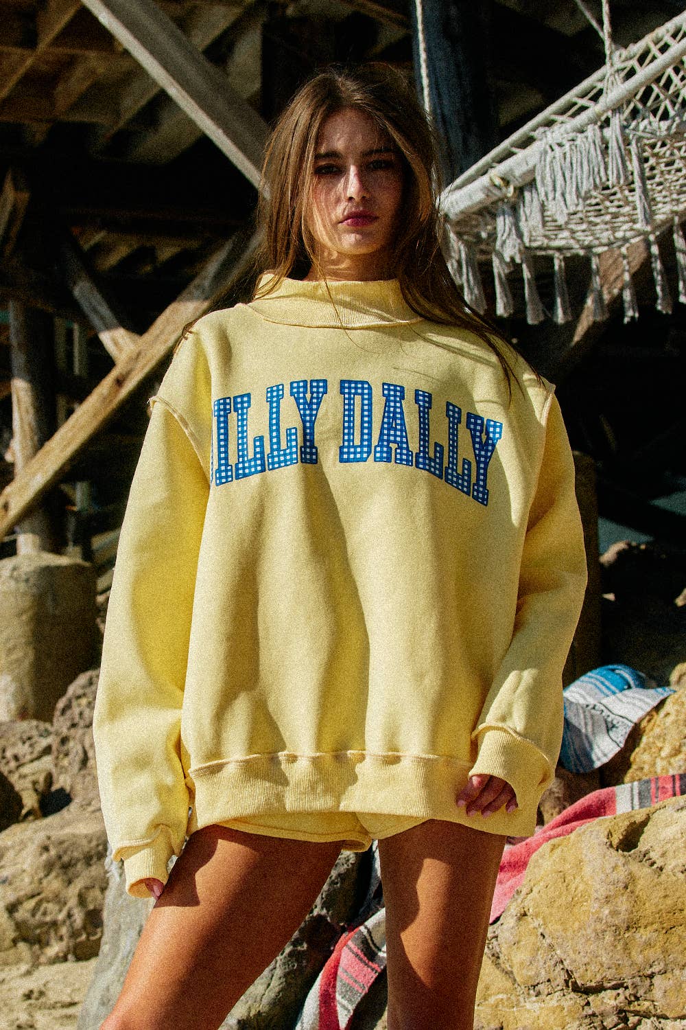 IT2594-DILLYDALLY2 | Reversible Mockneck Sweatshirt