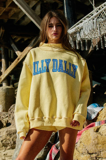 IT2594-DILLYDALLY2 | Reversible Mockneck Sweatshirt
