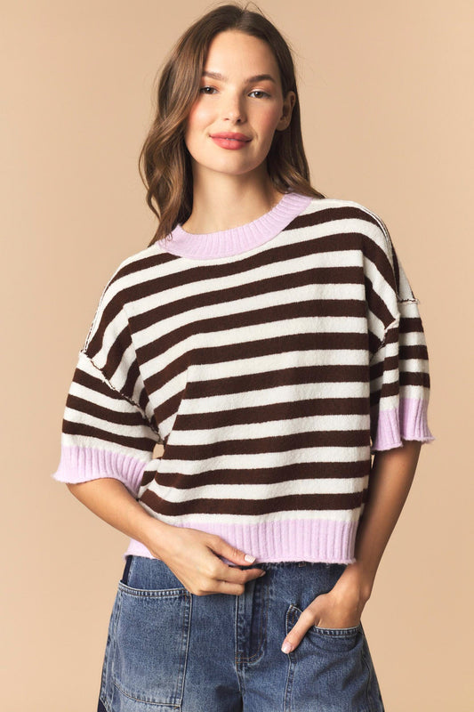 Classic Contrast Stripe Sweater