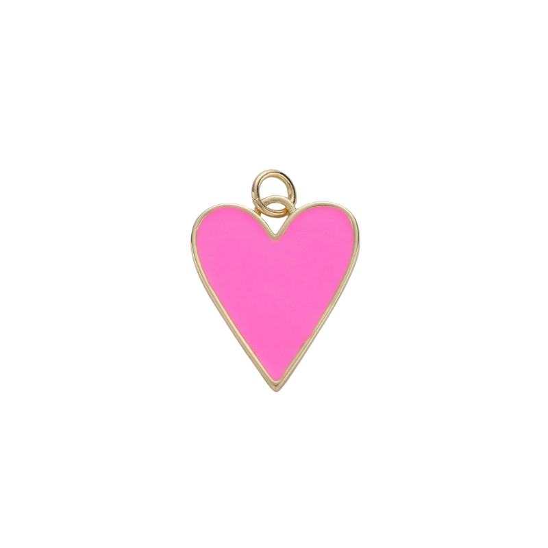 Hot Pink Heart Charm