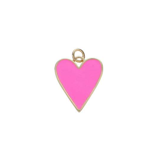 Hot Pink Heart Charm