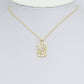 Baguette CZ Flower Rectangle Charm Pendant
