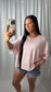 Pretty in Pink Striped Boxy Top