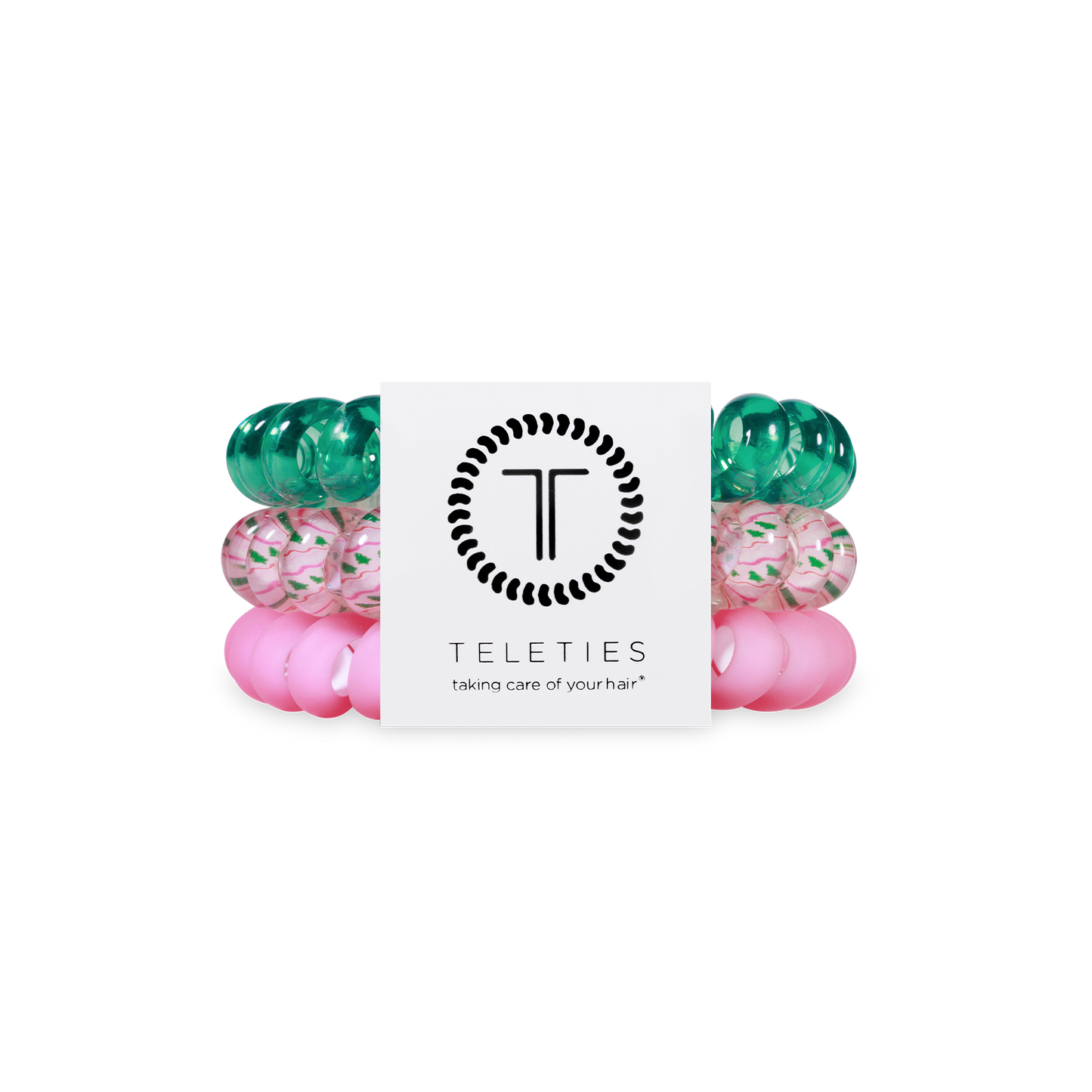 Spiral Hair Coils | Large | Merry Pinkmas Hair Ties