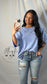 Casual Cutie Peri Blue Boxy Top