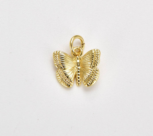 Gold Filled Butterfly Charm Pendant, Insent Charm