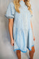 The Rachel Checkered Half Button Down Mini Dress