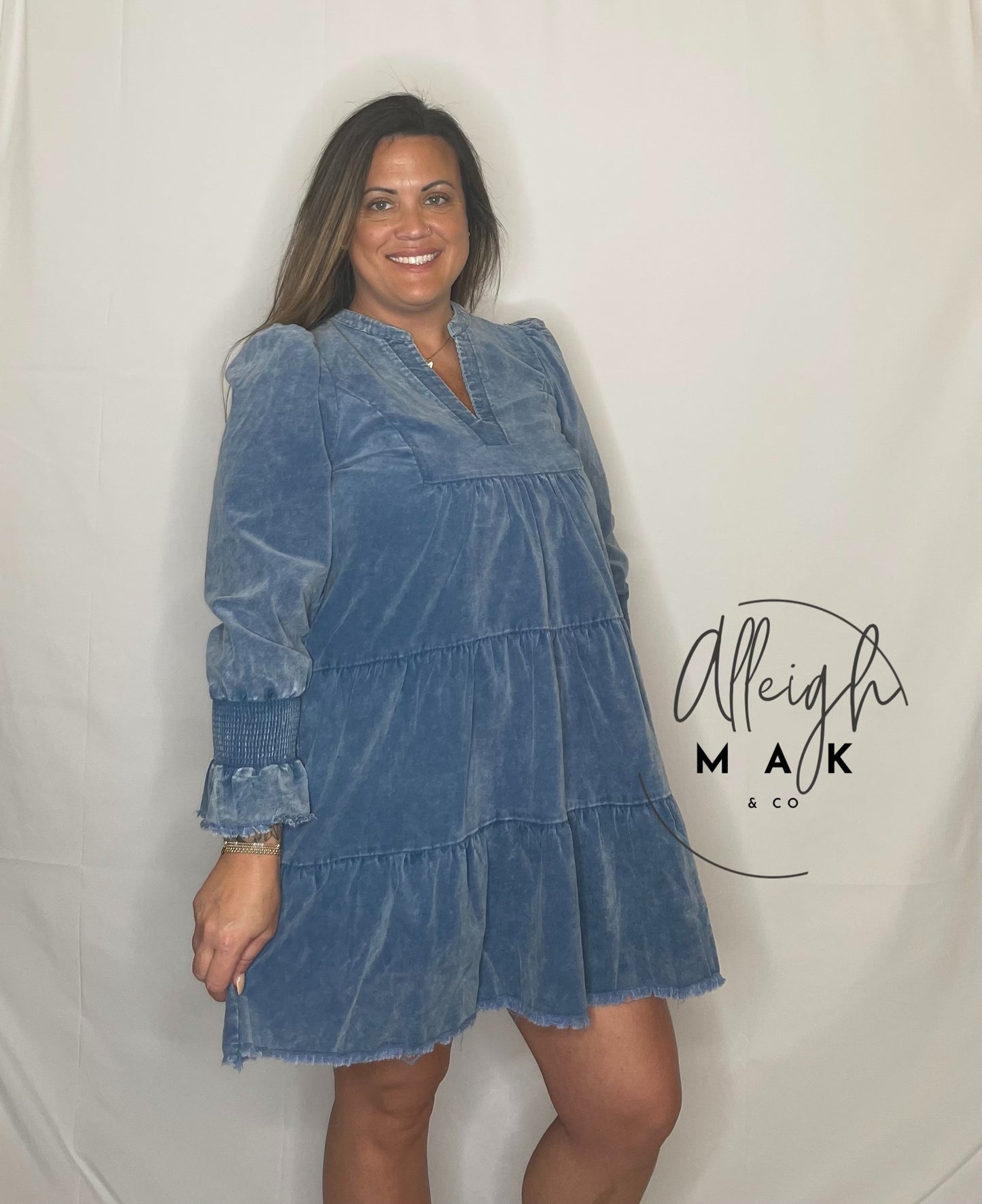 Stone Washed Denim Dress