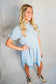 The Rachel Checkered Half Button Down Mini Dress