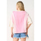 Pink Mellow Color Block Top