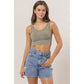 Washed Seamless Tank Crop Top