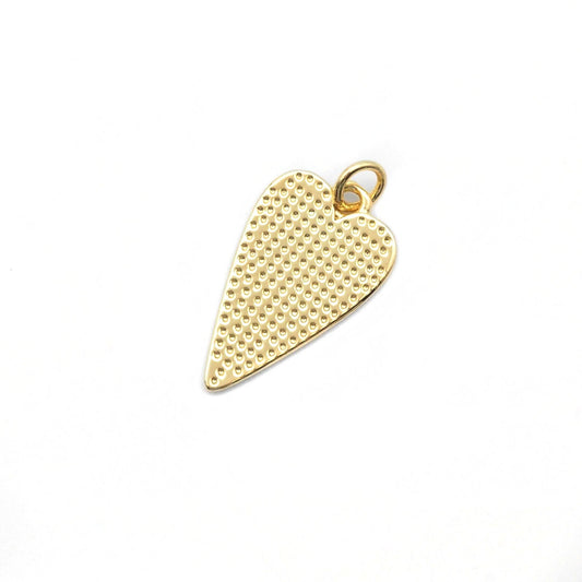 Gold Mother of Pearl Heart Charm