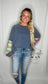 Flower Patch Terry Knit Washed Pullover