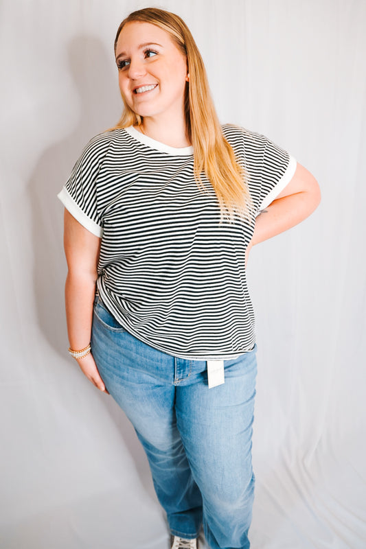 Downtown Classic Stripe Tee