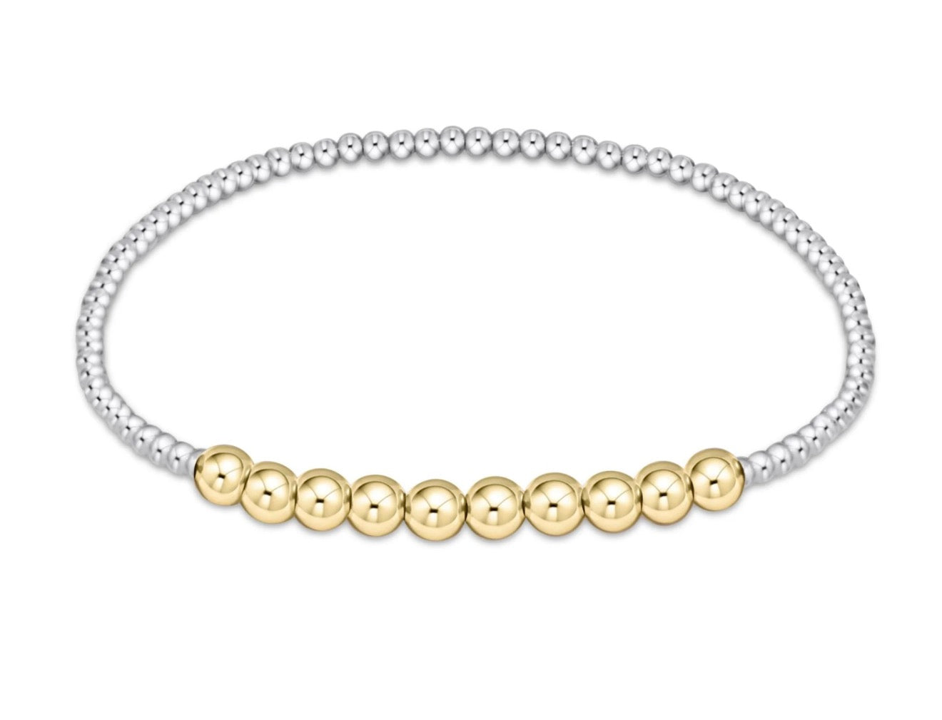Sterling silver and gold beaded enewton classic bliss bracelet