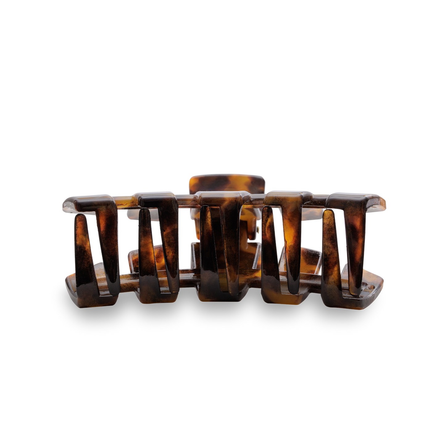 Tortoiseshell hair clip on a white background