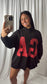 Oversized GA Mock Neck Garment Dye Print Sweatshirt