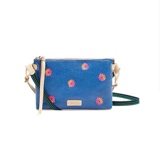 Consuela blue floral crossbody bag
