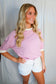 Striped Contrast Trim Banded Bottom Top