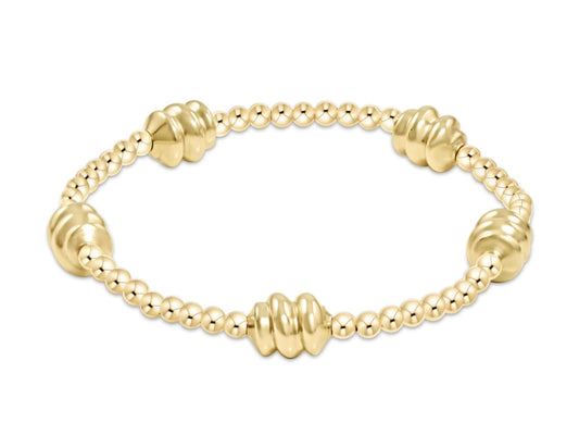 Gold enewton waterproof beaded bracelet with 3mm admire beads
