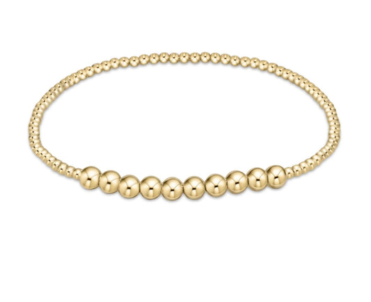 Enewton beaded bliss bracelet 2mm and 4mm beaded on a white background