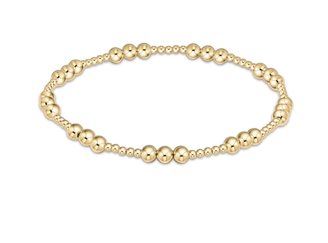 Enewton classic joy pattern featuring 4mm gold-filled beads on a stretch cord
