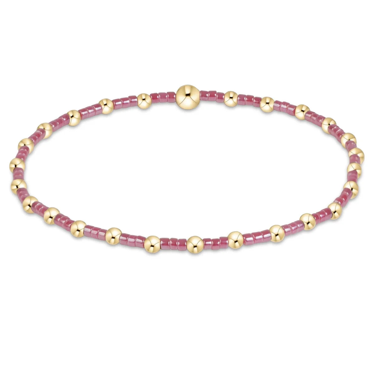 Enewton pink champagne fall 2026 gold beaded bracelet on white background