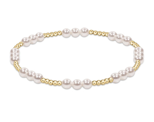 Enewton Gold and Pearl Beaded Bracelet Joy Pattern on a white background