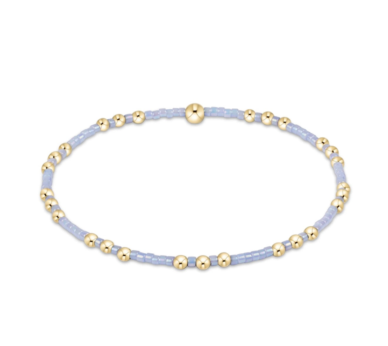 Bracelet with gold and light blue beaded 