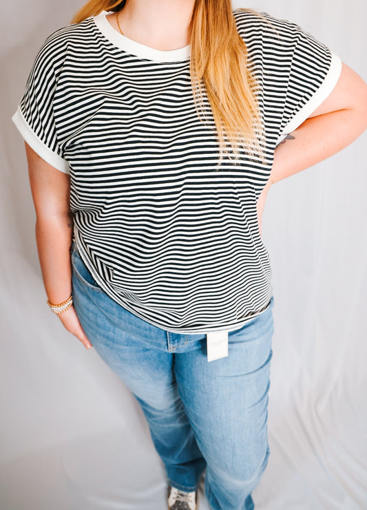 Downtown Classic Stripe Tee