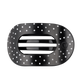 Black and white dots flat round hair clip