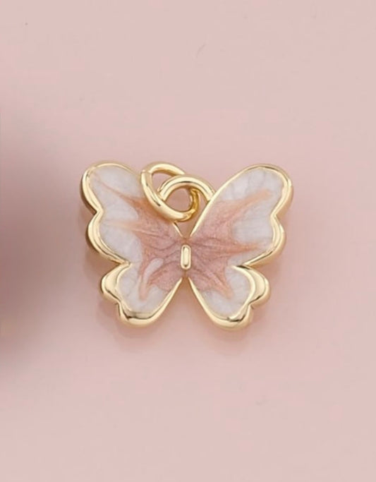 Enamel Butterfly Charm Pendant