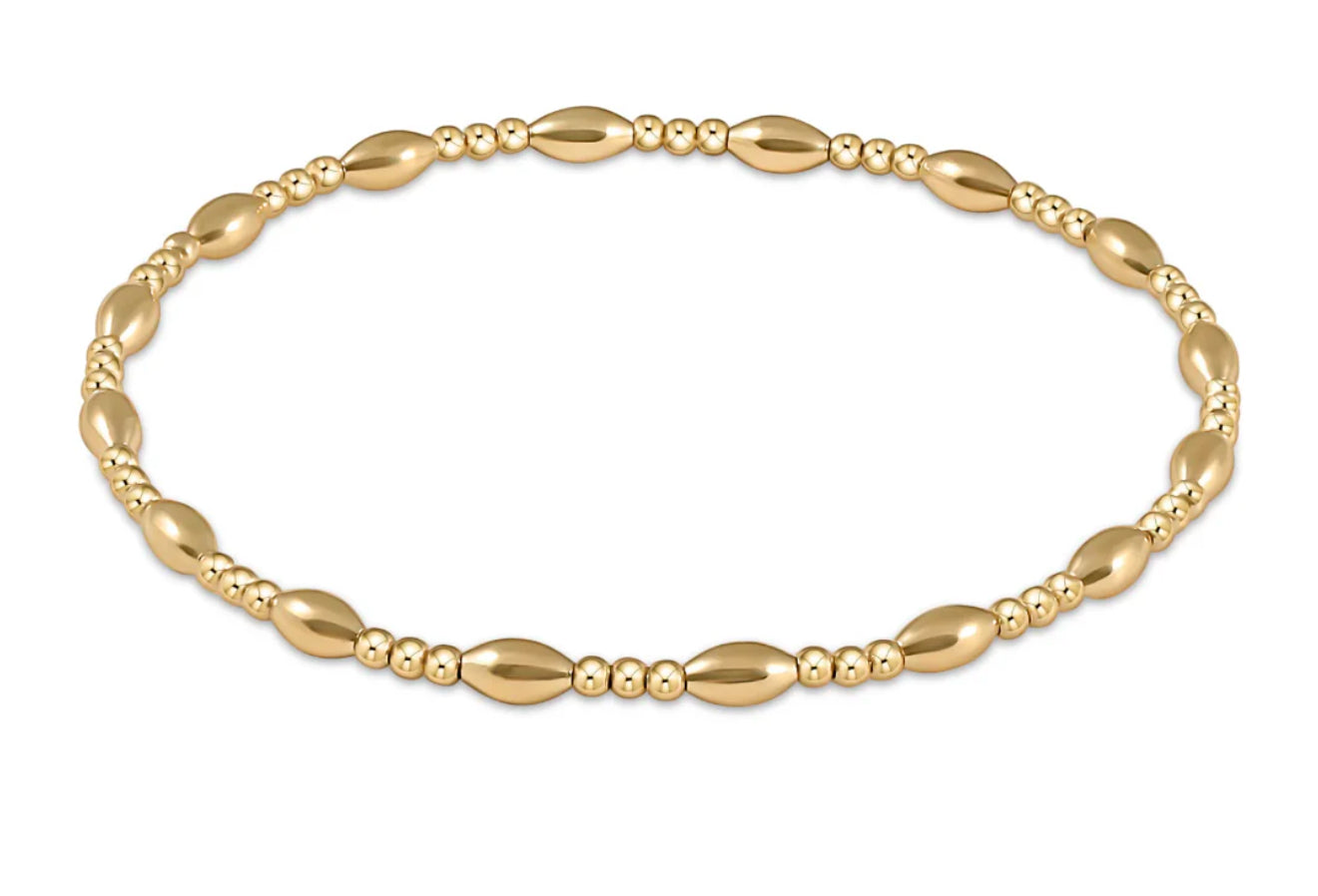 ENewton Harmony Sincerity Pattern 2mm Bead Bracelet Gold