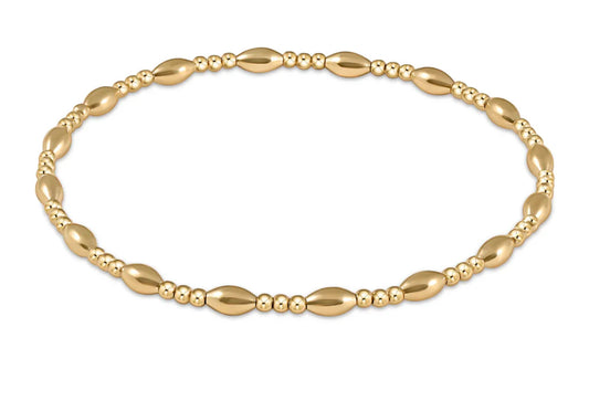 ENewton Harmony Sincerity Pattern 2mm Bead Bracelet Gold