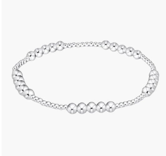 ENewton Classic Blissful Pattern 2mm Bead Bracelet - 4mm Sterling