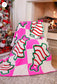 Checkered Bow Christmas Treat Blanket