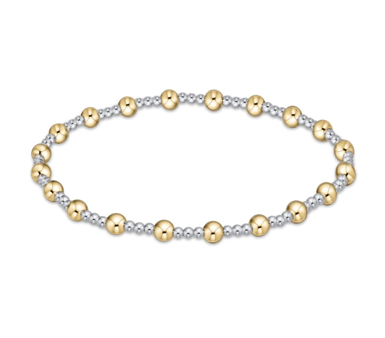ENewton Classic Sincerity Pattern 4mm Bead Bracelet - Mixed Metal