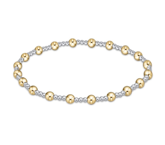 ENewton Classic Sincerity Pattern 4mm Bead Bracelet - Mixed Metal
