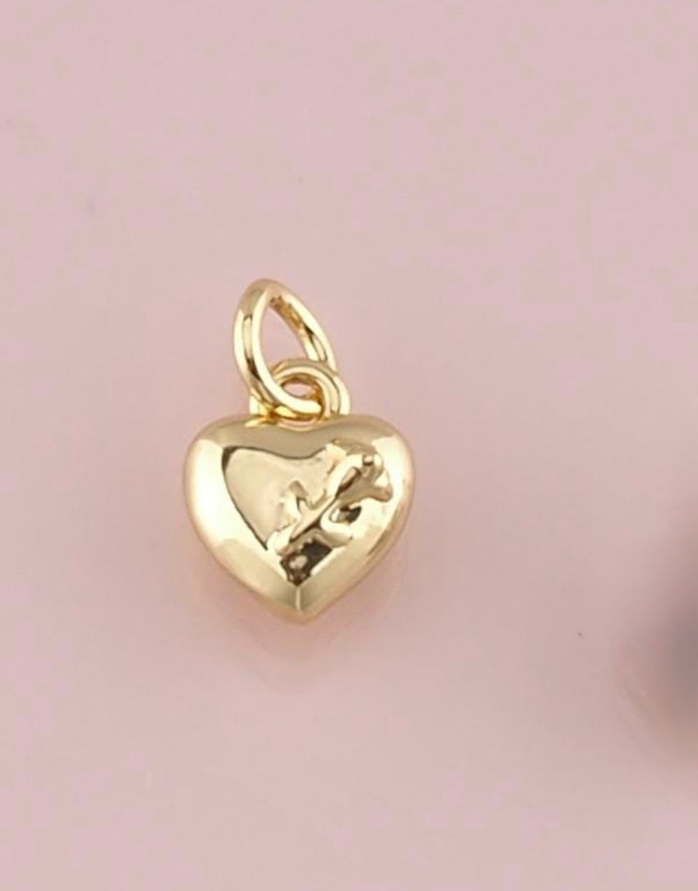 Dainty Gold Heart Pendant Charm