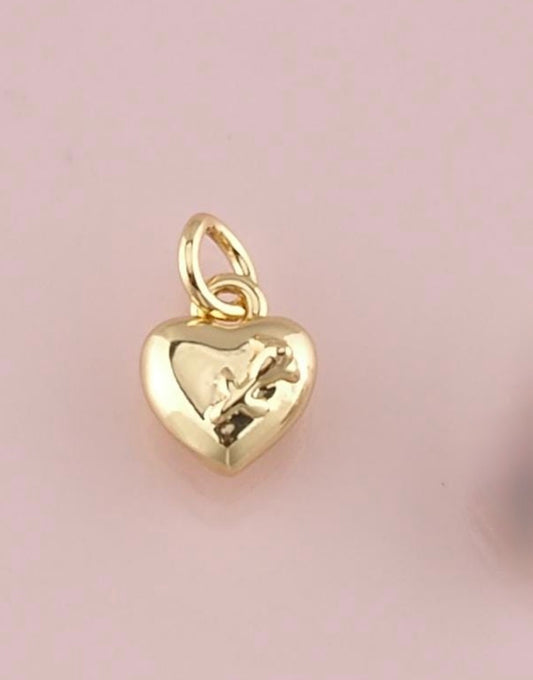 Dainty Gold Heart Pendant Charm