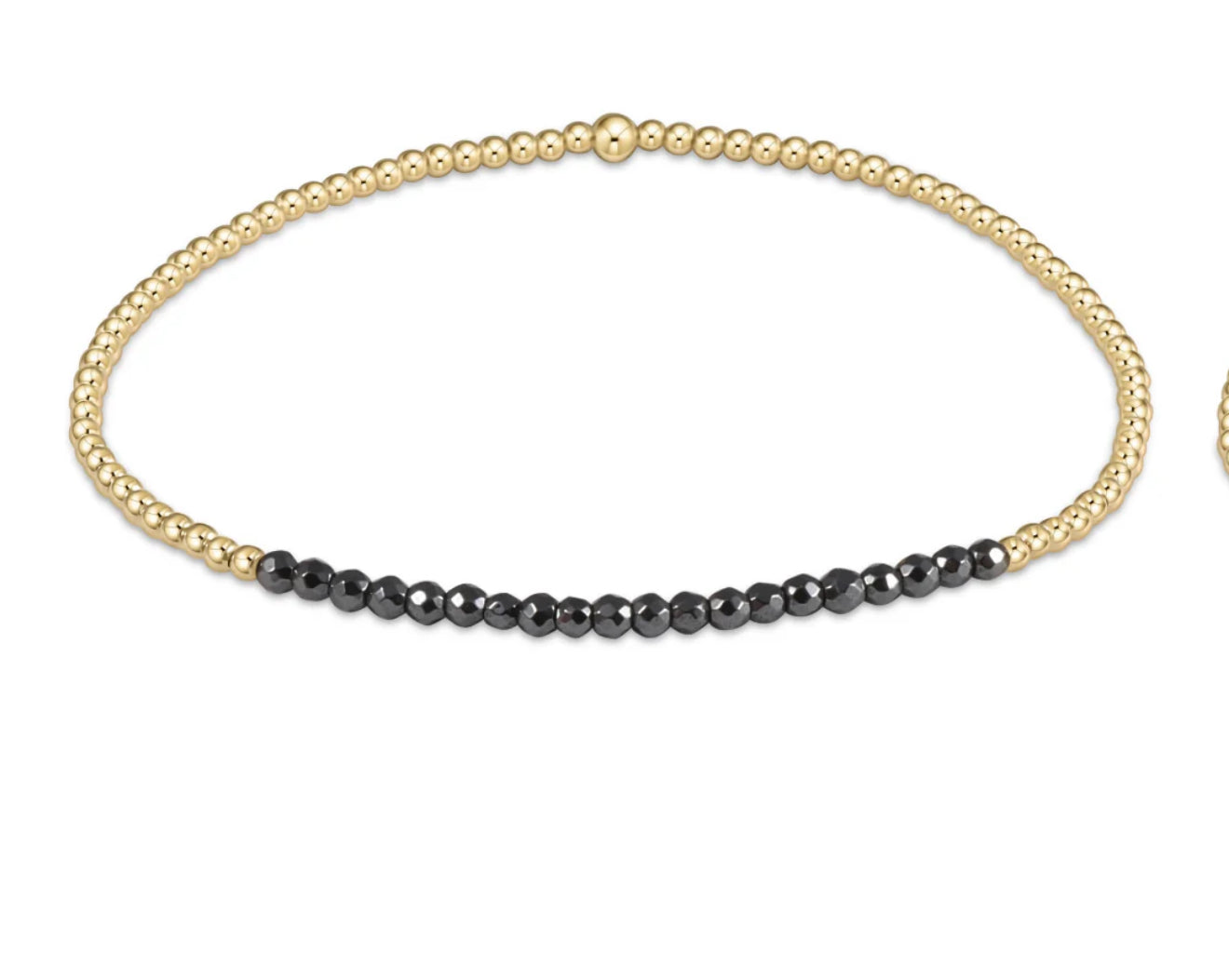 ENewton Gold Bliss 2mm Gold - Faceted Hematite Bead Bracelet