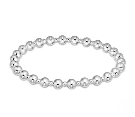 ENewton Classic Grateful Pattern 5mm Bead Bracelet - Sterling