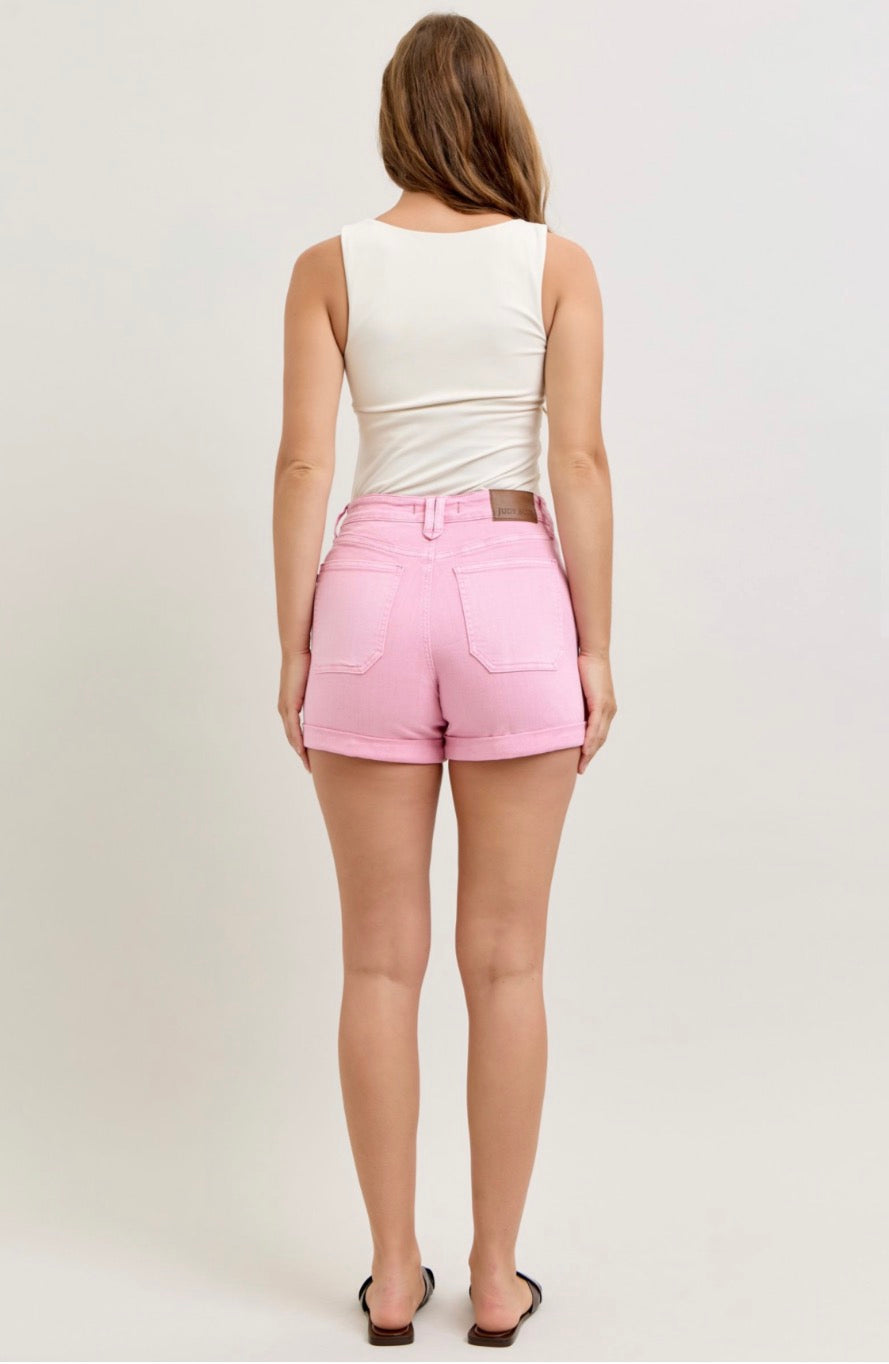 Judy Blue HW Aurora Weekender Short Double Rolled Cuff