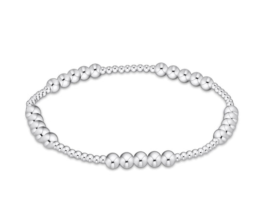 ENewton Classic Blissful Pattern 2mm Bead Bracelet - 4mm Sterling