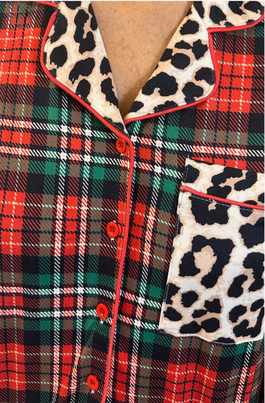 Wrapped In Safari Chic Ruffle Pajama Set