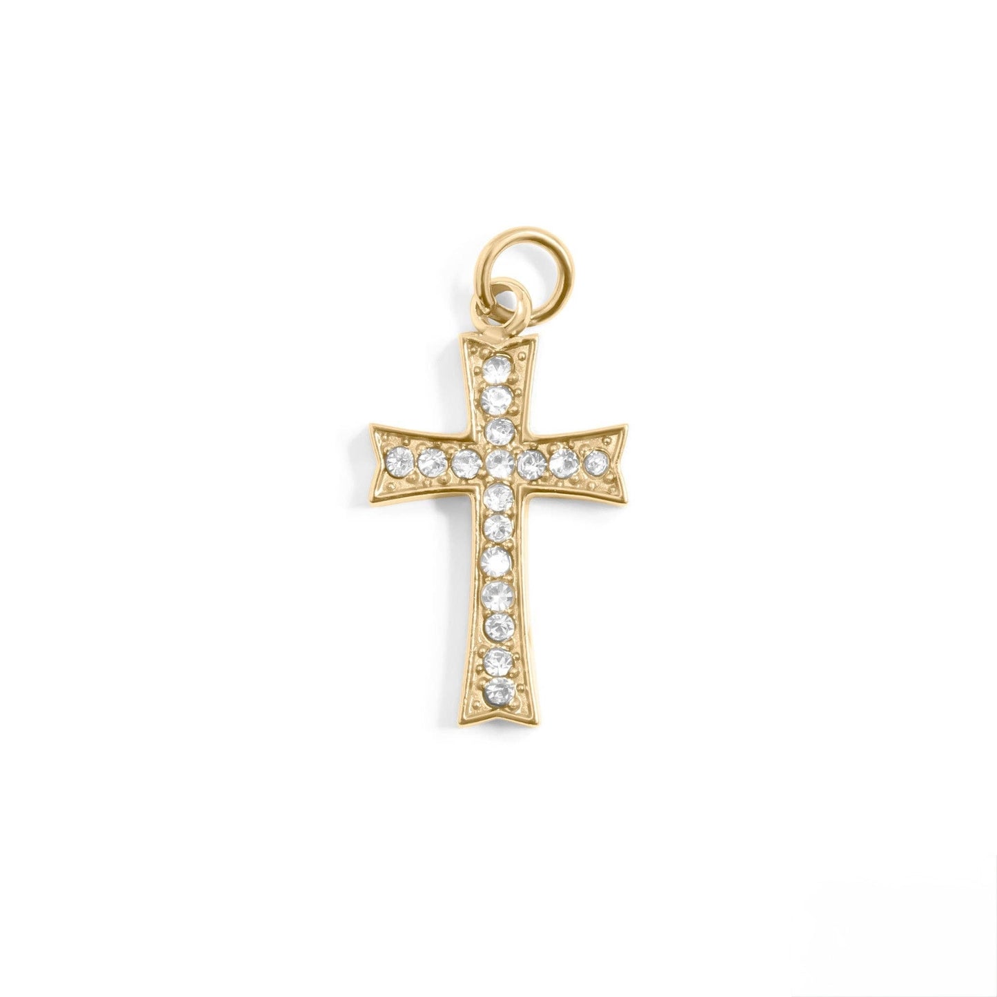 Stone Cross Charm